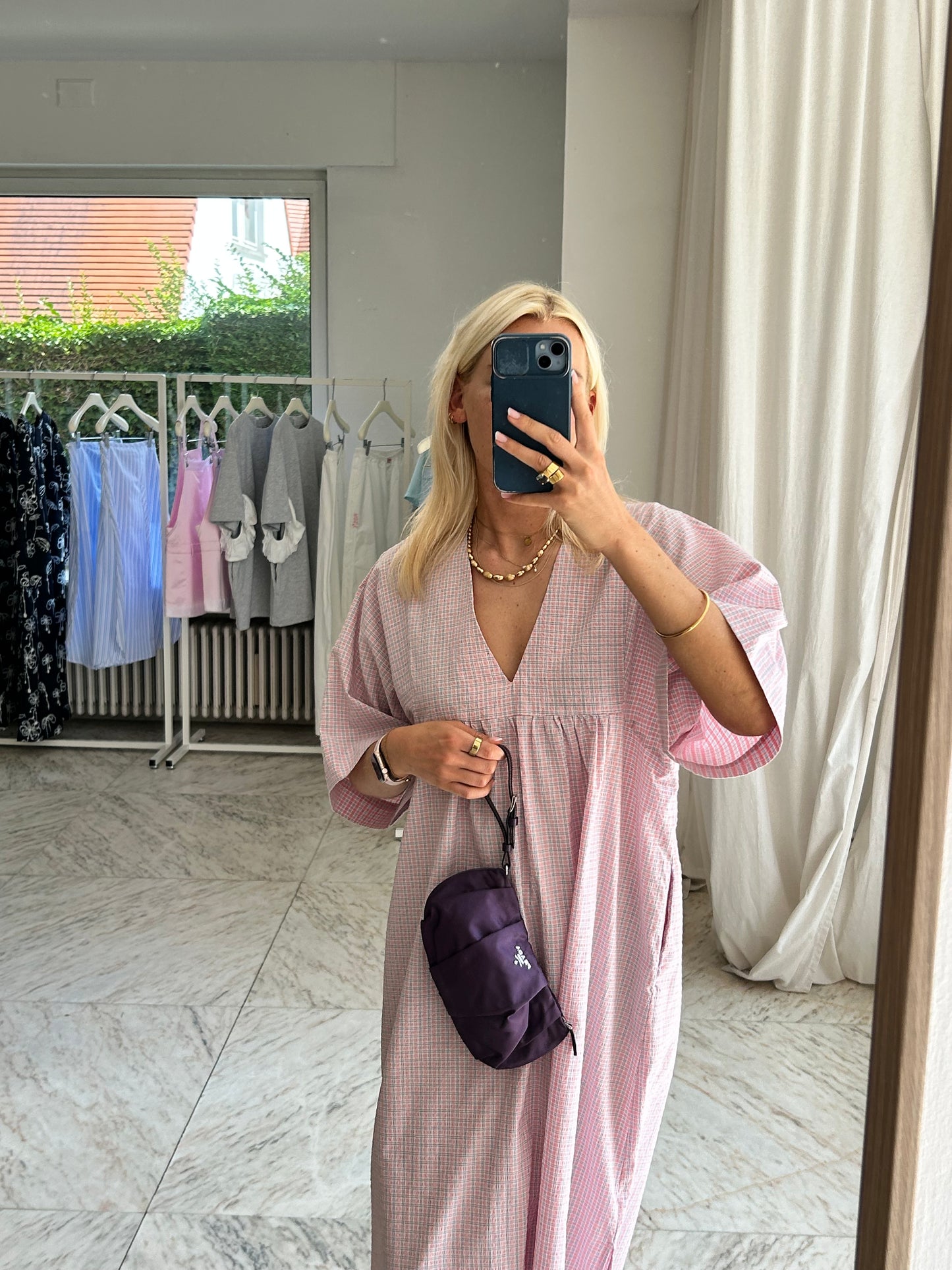 Prada Purple Tessuto Wristlet Clutch