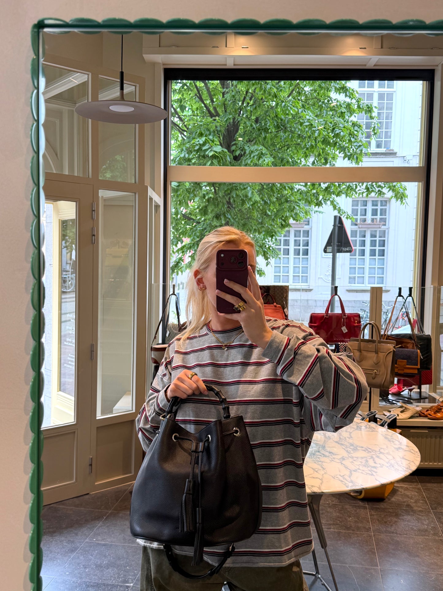 Gucci Blue Miss Bamboo Shoulder Bag — preloved NOOS Ghent