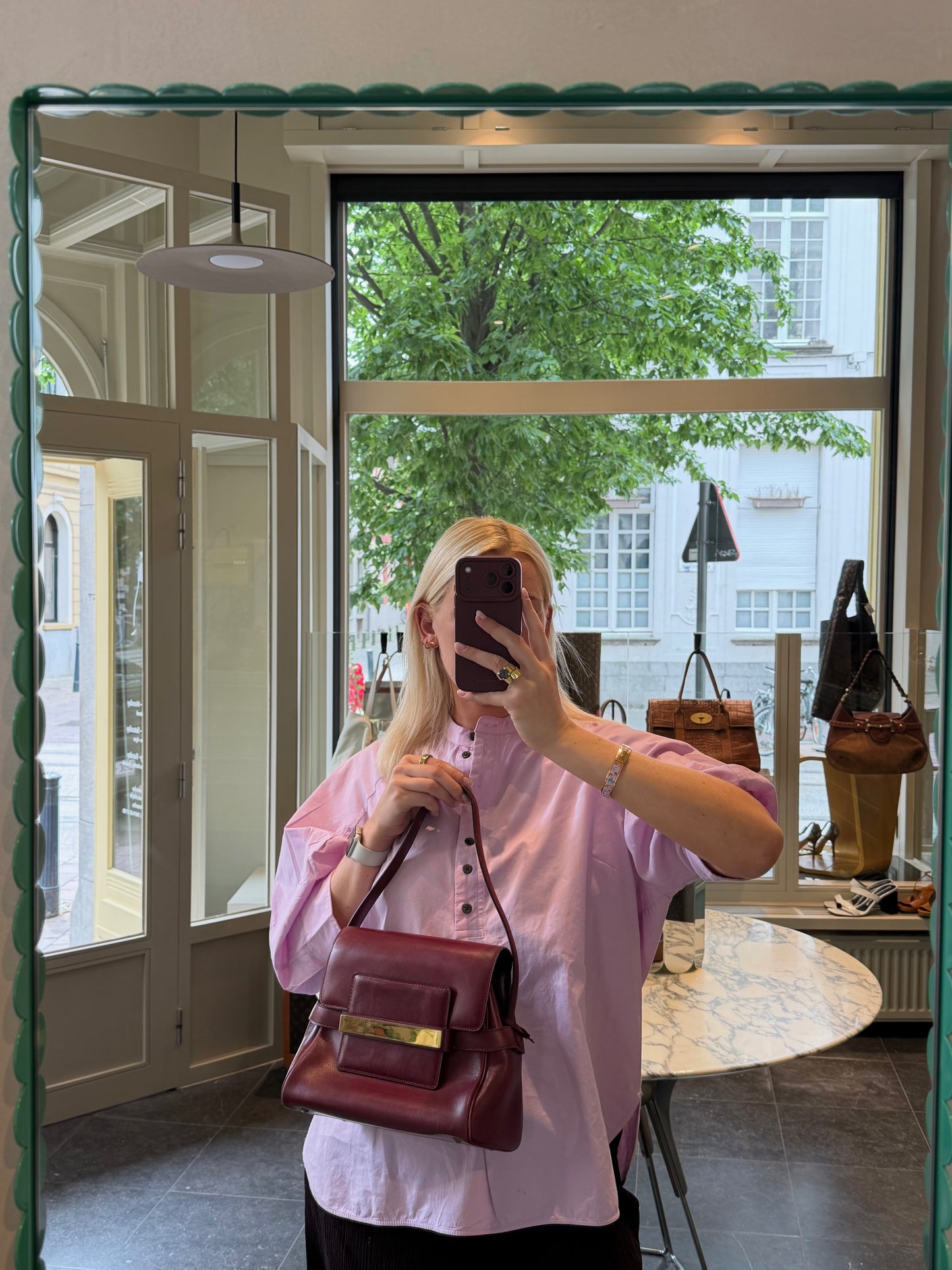 Delvaux Burgundy Box Calf — vintage