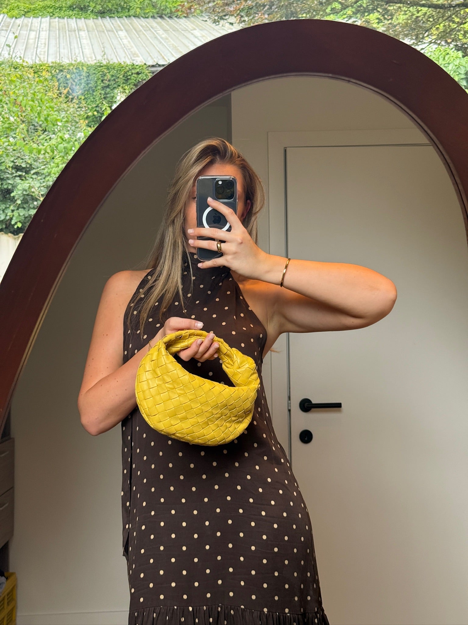 Bottega Veneta Yellow Jodie Small Top Handle Bag