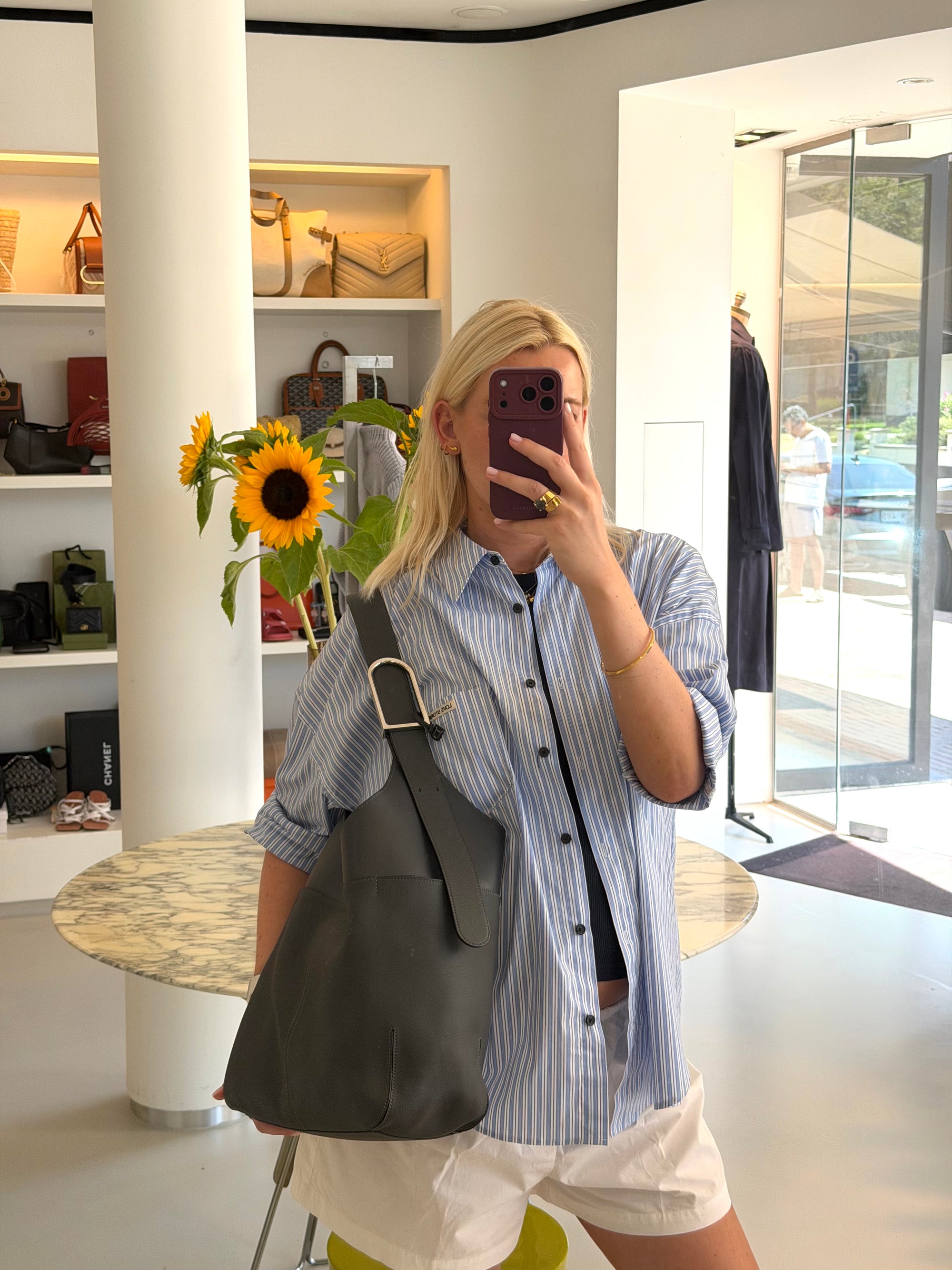 Delvaux Grey So Cool MM Crossbody Bag
