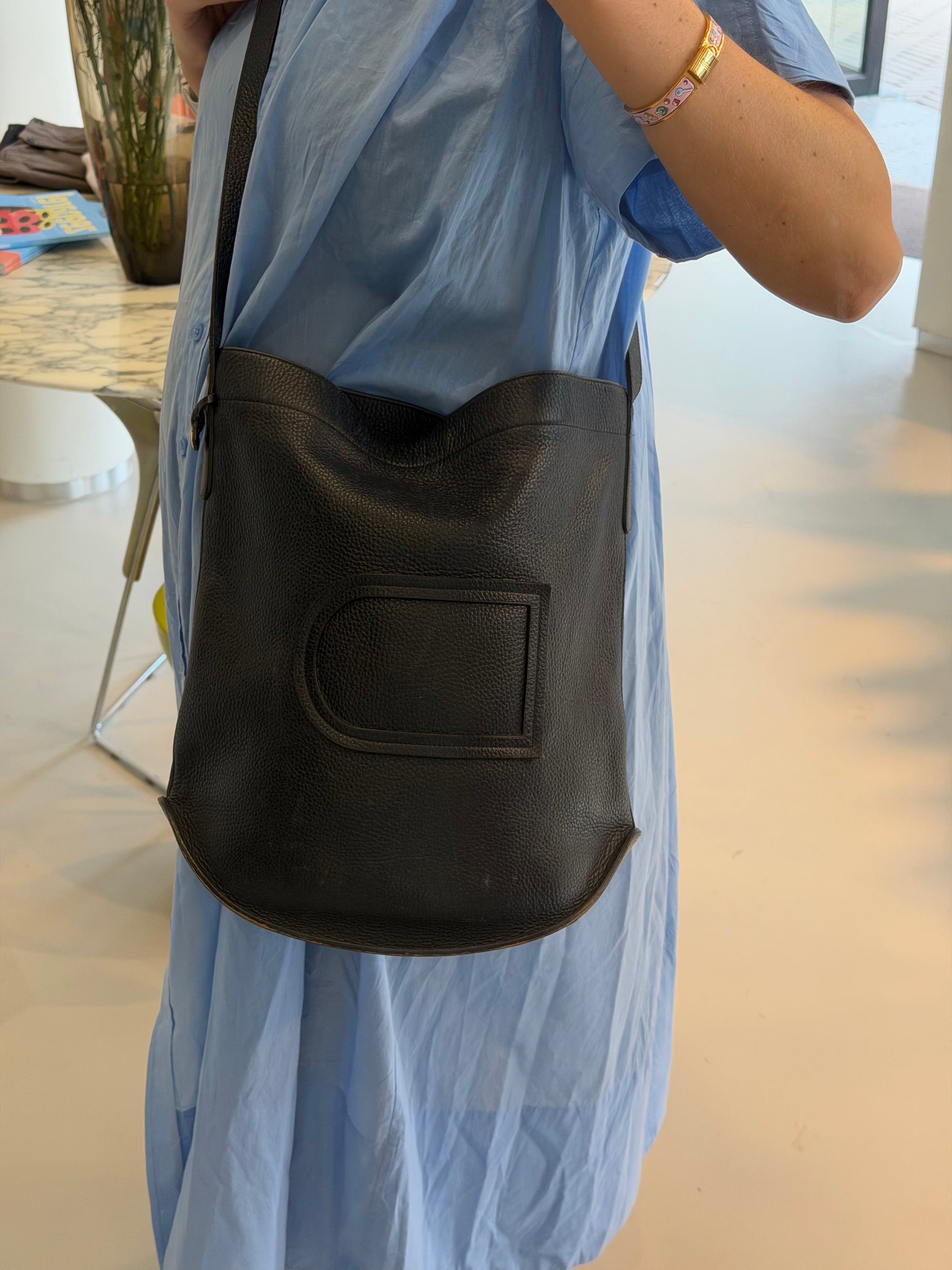 Delvaux Blue Le Pin Crossbody Bag