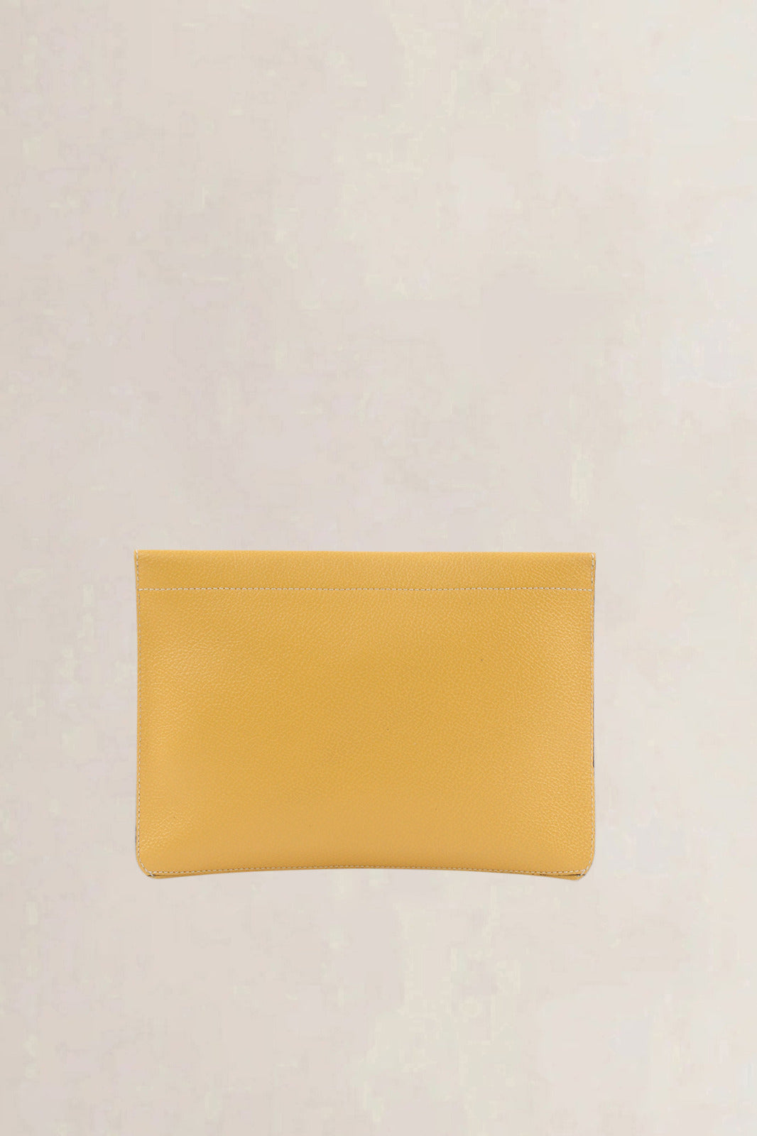 Delvaux Yellow Leather Clutch