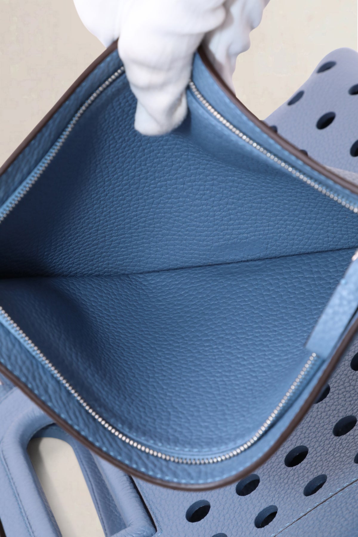 Delvaux Blue L'Airess Taurillon Soft Shoulder Bag