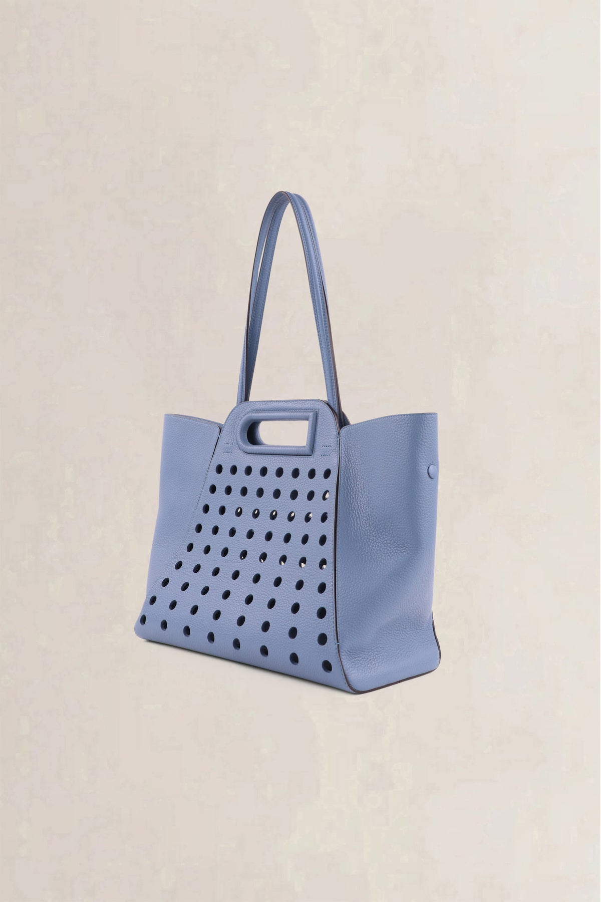 Delvaux Blue L'Airess Taurillon Soft Shoulder Bag
