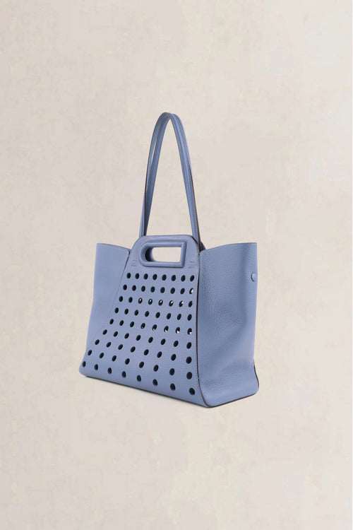 Delvaux Blue L'Airess Taurillon Soft Shoulder Bag