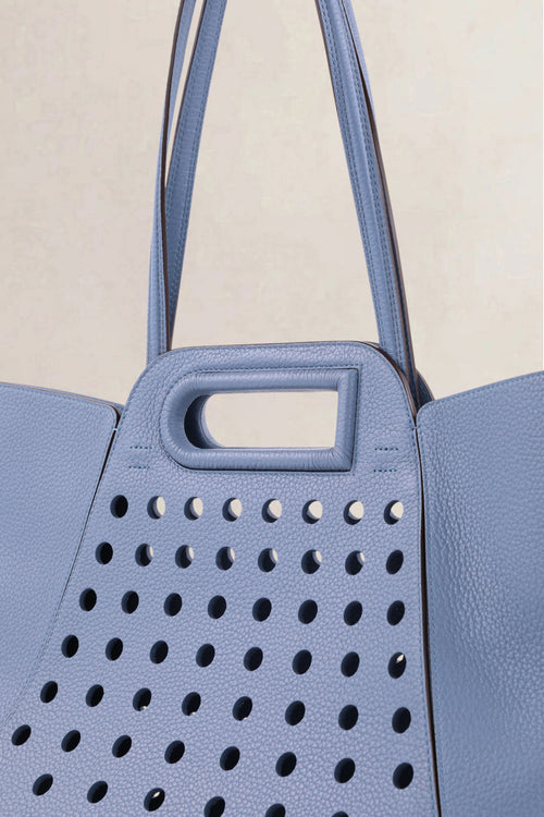 Delvaux Blue L'Airess Taurillon Soft Shoulder Bag